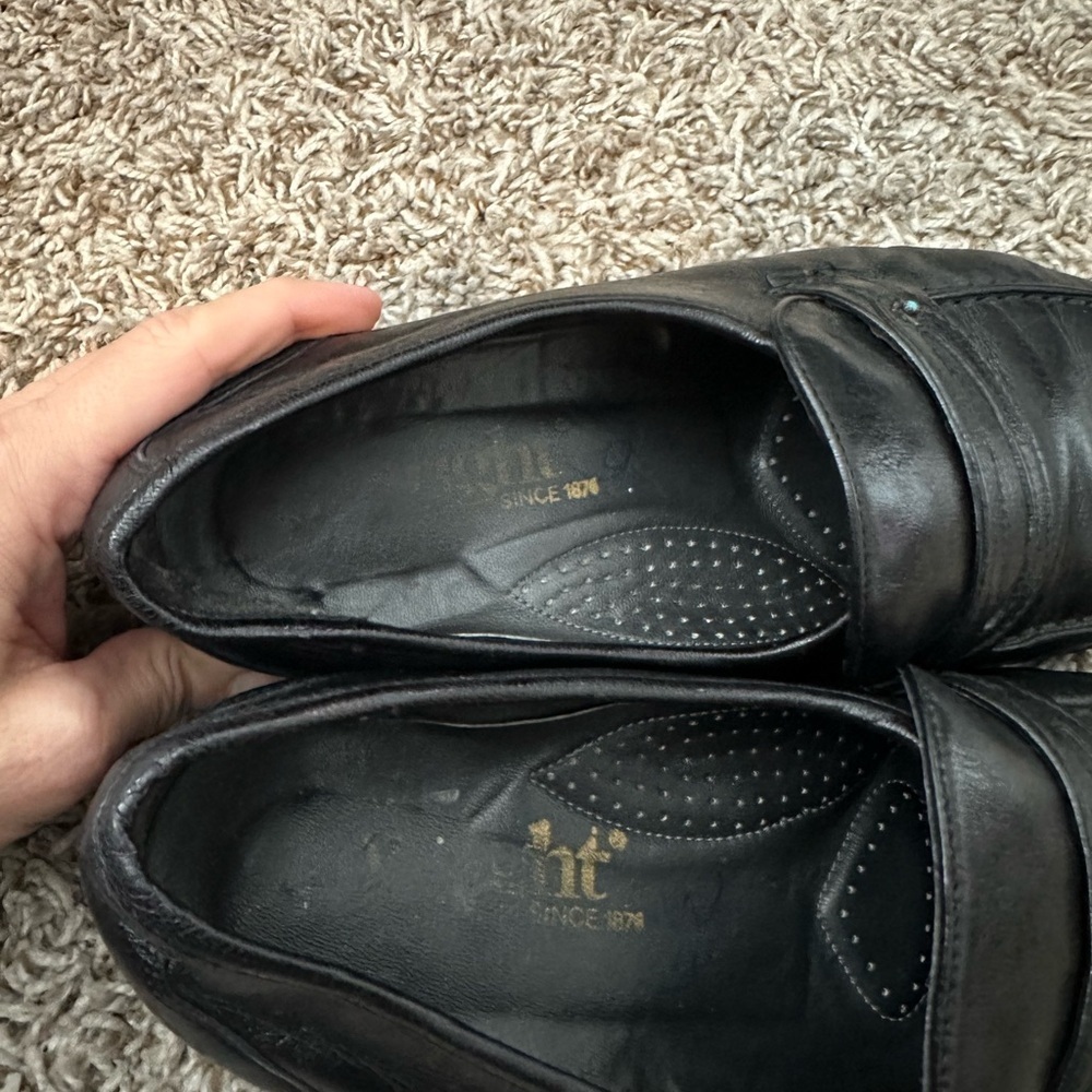 Wright Vintage Italian Leather Grandpa loafer Black sz - Picture 4 of 8